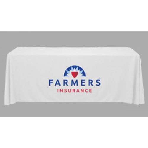 6' White Tradeshow Tablecloth