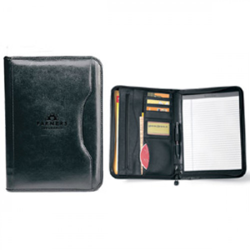 Leather Executive Zippered Padfolio