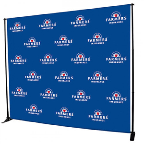 Blue Farmers Step and Repeat Backdrop
