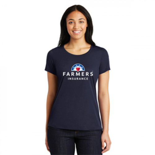 Navy Blue Ladies Performance Soft Touch Tee