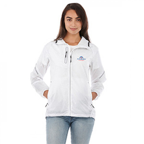 Ladies White Super Lightweight Packable Shell
