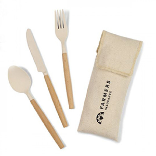 Bamboo Reusable Cutlery Set