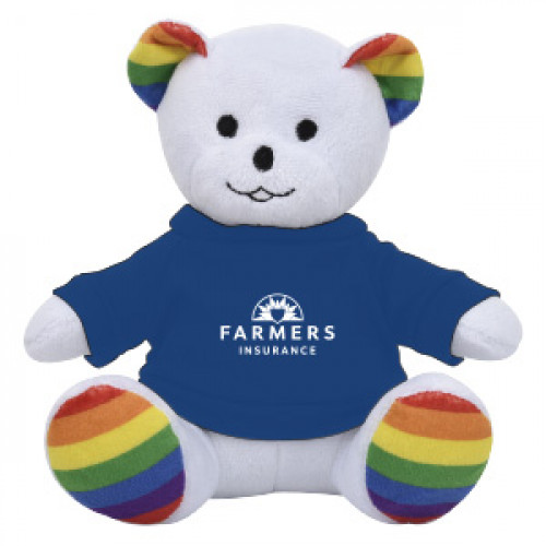 6" Rainbow Teddy Bear