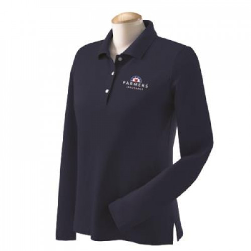 Womens Long Sleeve Polo Shirt