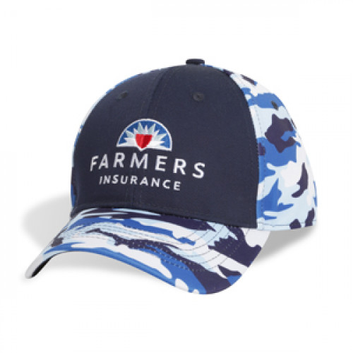 Blue Camo Structured Cap