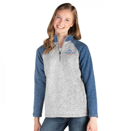 Womens Color Block Heathered Fleece