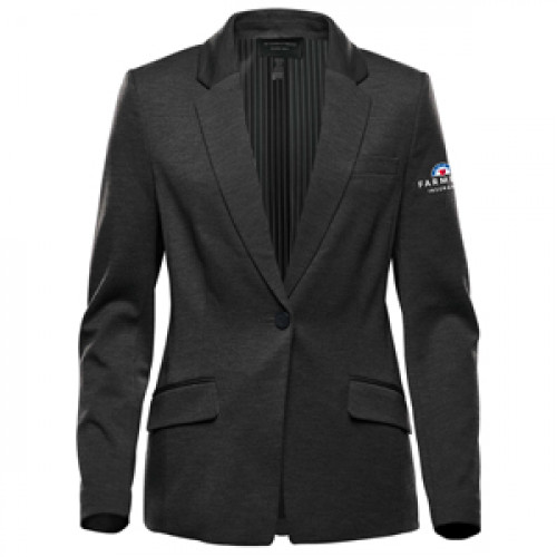 Womens Heather Black Knit Blazer - CLOSEOUT