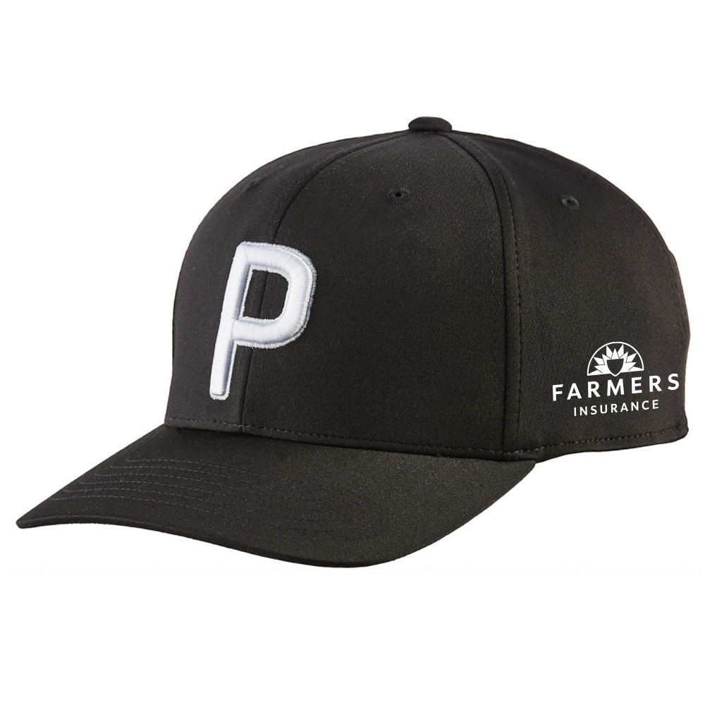PUMA 100 Adjustable Snapback Golf Cap Black Farmers Merchandise Store