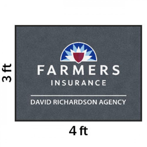 Custom 3x4 Floor Mat with Agency Name