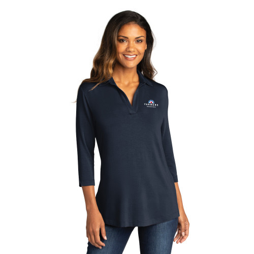 Ladies Navy Luxe Knit Tunic