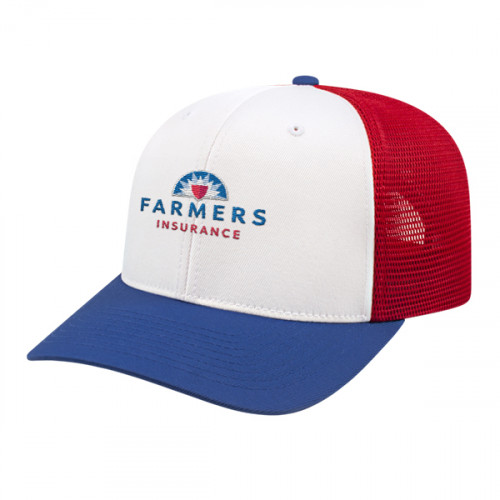 Red White Blue Flexfit 110 Mesh Back Cap