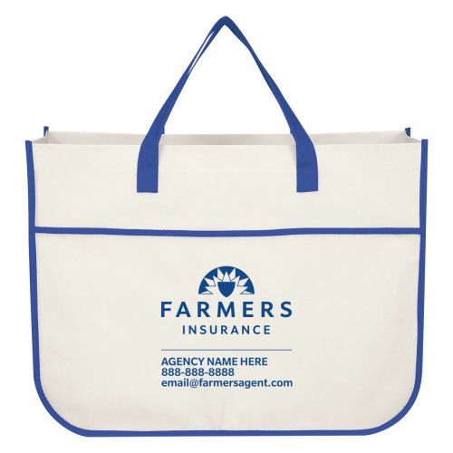 Custom Two-Tone Non-Woven Tote Bag