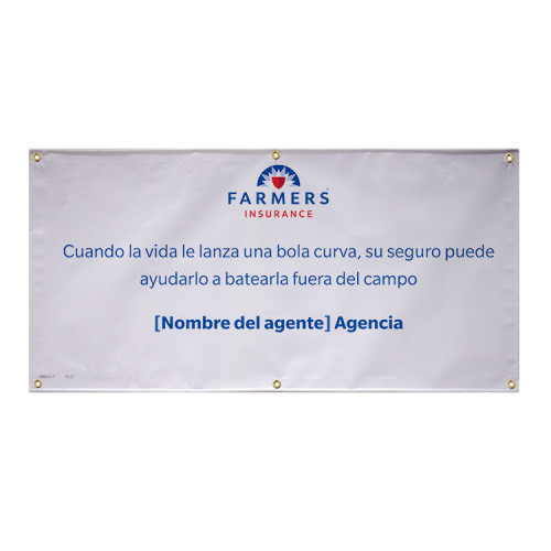 Custom Life Insurance Baseball Banner – V2 Spanish