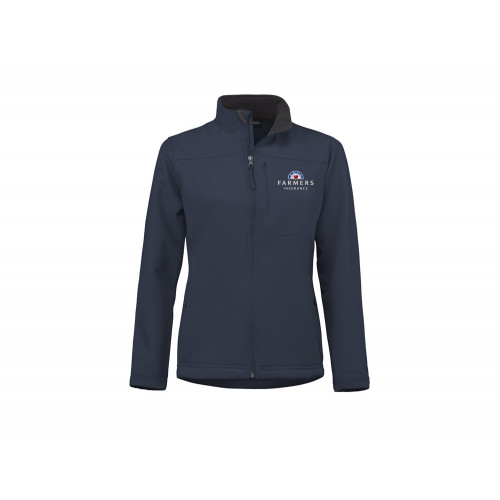 Navy Ladies Soft Shell Jacket - CLOSEOUT