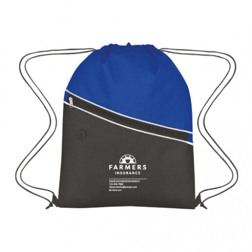 Custom Two-Tone Drawstring Backpack