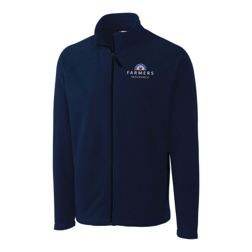 Men's Navy Performance Fleece Full Zip - CLOSEOUT