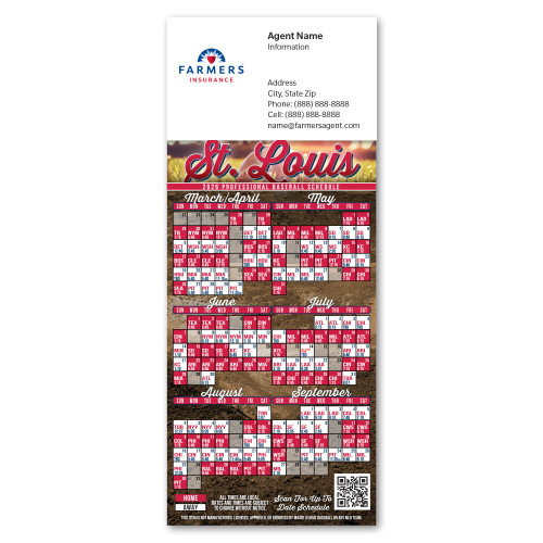 Custom Baseball Schedule Magnet